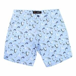 NEW EIGHT X men's crane print shorts in sky blue